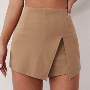 Light brown split skort
